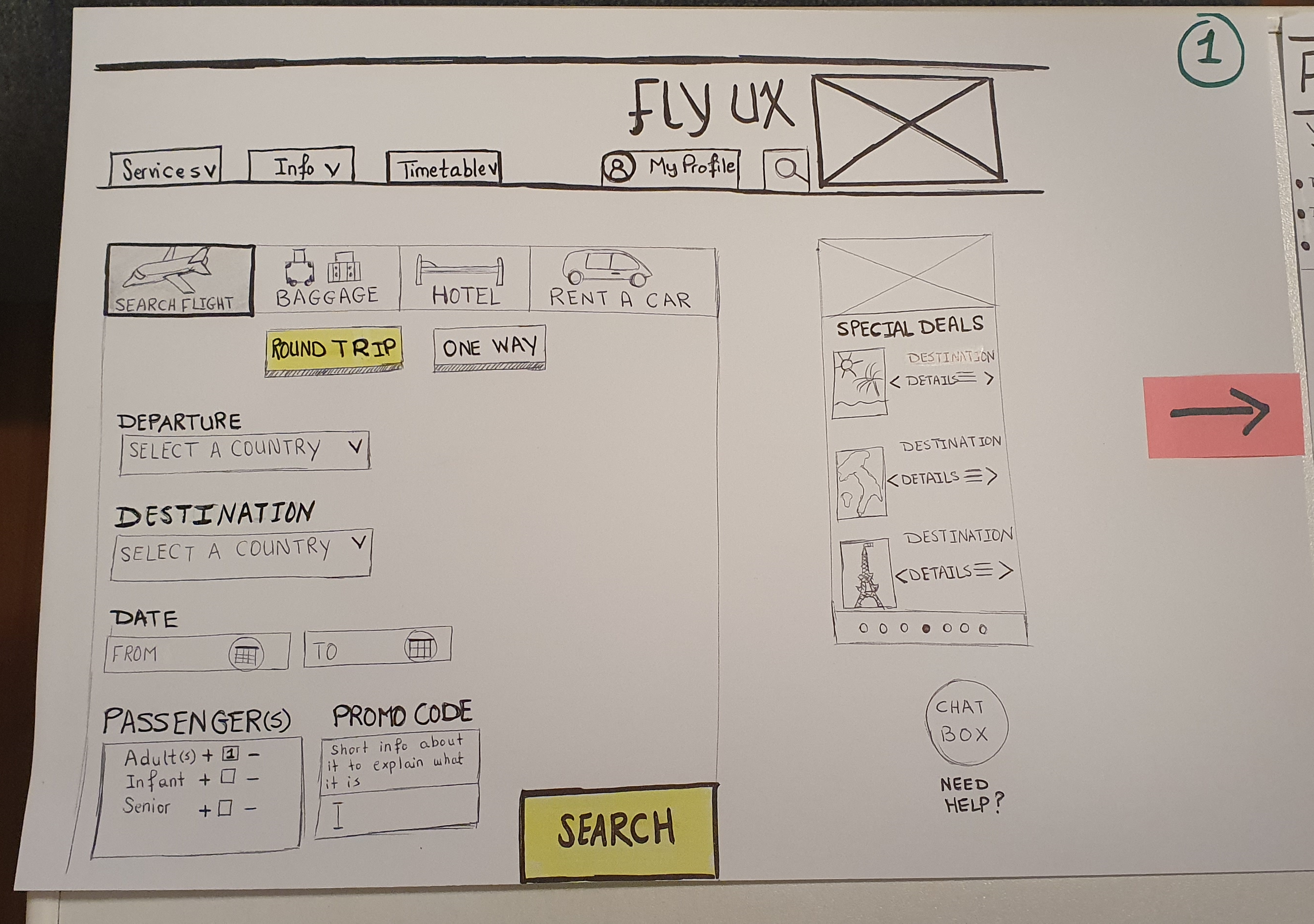 Low-fidelity prototype 2